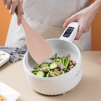 220V kuchenka elektryczna wielofunkcyjny All-In-One Pot dwuwarstwowe urządzenie do gotowania makaronu domowego non-stick Pot gorący kociołek narzędzie kuchenne 1.6L 1